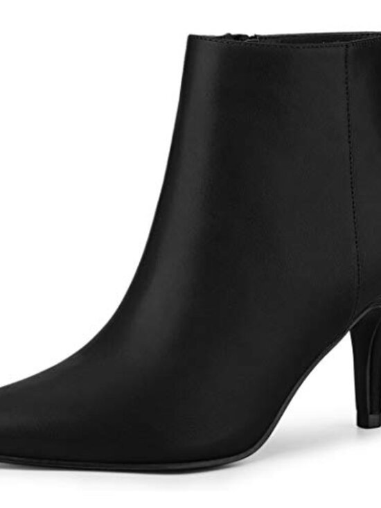 Shoes - 🆕 Womens Pointed Toe Zipper Stiletto Heel Ankle Boots - Black